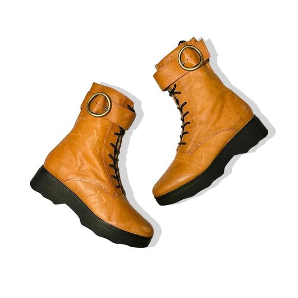 Free People FP Collection Harley Lace-Up Leather Boots - Picture 1 of 9